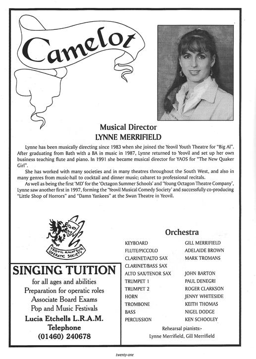 Page 21 Camelot programme Page 21